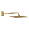 Colonne De Douche Sans Robinetterie|Grohe Rainshower Mono 310 Cube Ensemble douche de tête 1 jet et bras 422mm, Cool Sunrise brossé (26564GN0)