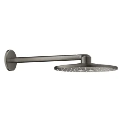 Grohe Rainshower Smartactive 310 Set douche de tête 2 jets et bras 430mm, Hard Graphite brossé (26475AL0)
