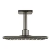Grohe Rainshower Smartactive 310 Cube Set douche de tête 2 jets et bras plafonnier 142mm, Hard Graphite brossé (26481AL0)