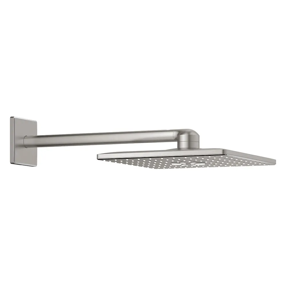 Grohe Rainshower Smartactive 310 Cube Set douche de tête 2 jets et bras 430mm, Supersteel (26479DC0)