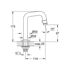 Grohe - Robinet universel sur colonnette