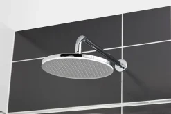 Colonne De Douche Sans Robinetterie|Swiss Aqua Technologies /Grohe Set de douche avec mitigeur + Douchette 3 jets barre avec curseur + Douche de tête XXL 254 mm Chrome