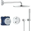 Colonne De Douche Sans Robinetterie|Grohe Set de douche Rainshower Cosmopolitan 310 avec thermostat encastré, chrome (34731000)