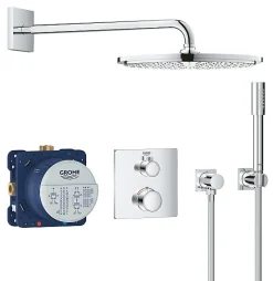 Grohe Set de douche Rainshower Cosmopolitan 310 avec thermostat encastré, chrome (34730000)