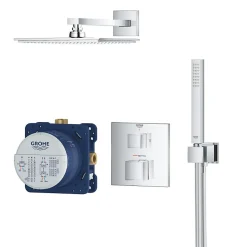 Robinet De Douche|Grohe Set mitigeur de douche à encastrer Grohtherm Cube Rainshower Allure 230