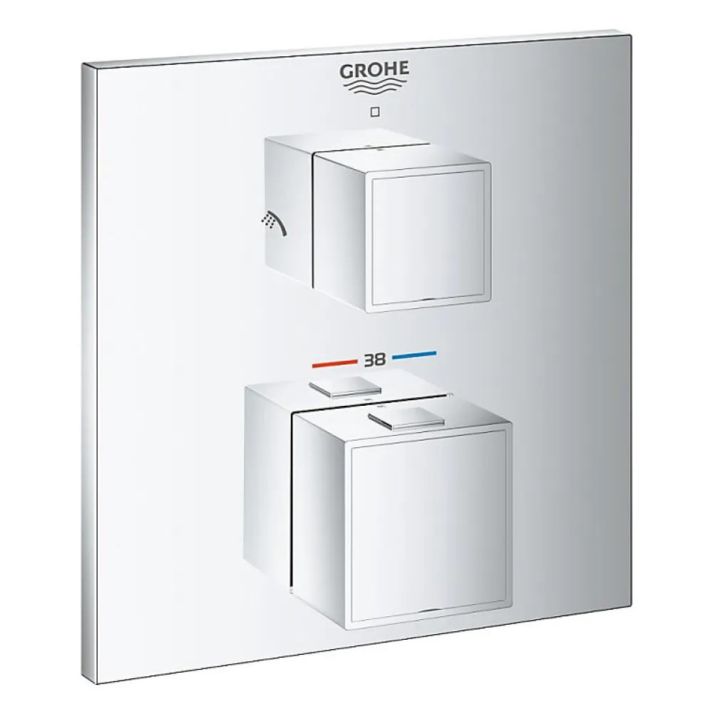 Robinet De Douche|Grohe Set mitigeur de douche à encastrer Grohtherm Cube Rainshower Allure 230