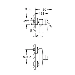 Grohe Start Mitigeur Douche - Chromé - 24208002