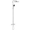 Colonne De Douche Hydromassante|Grohe Vitalio Comfort 250 Colonne de douche avec mitigeur thermostatique + Douche de tête + Douchette 2 jets, chrome (G26984001)