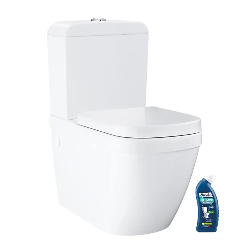 Wc À Poser|Grohe WC à poser sans bride Euro Ceramic + abattant et nettoyant