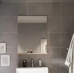 Miroir Simple|Chb Collection Hako - Miroir (L/H/P : 60x79x18 cm) en imitation chêne Sonoma clair
