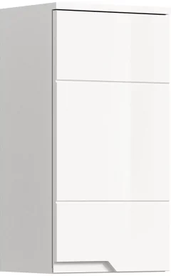 Chb Collection Hama - Armoire suspendue (L/H/P : 38x73x27 cm) en imitation blanc et blanc brillant profond
