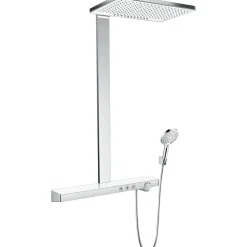 Colonne De Douche Thermostatique|Hansgrohe Colonne de douche 460 2 jets avec mitigeur thermostatique blanc/chromé Rainmaker Select