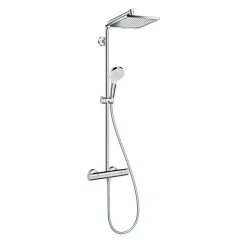 Colonne De Douche Thermostatique|Hansgrohe Crometta E 240 1 jet EcoSmart Colonne de douche Showerpipe (HG-27281000)