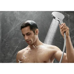 Pommeau De Douche, Flexible Et Barre De Douche|Hansgrohe Douchette à main 130 3 jets chromé Rainfinity 26864000