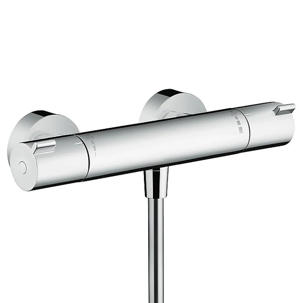 Colonne De Douche Sans Robinetterie|Hansgrohe Ecostat Pack Mitigeur Thermostatique + Set de douche Crometta Vario avec porte-savon (13211000-Crometta2)