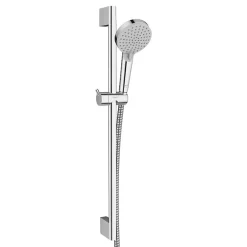 Hansgrohe Ecostat Set Mitigeur thermostatique Bain/douche + Barre de douche Unica + Douchette 2 jets, Chrome