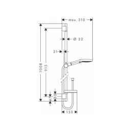 Pommeau De Douche, Flexible Et Barre De Douche|Hansgrohe Ensemble de douche Raindance 120 3 jets avec barre et porte-savon