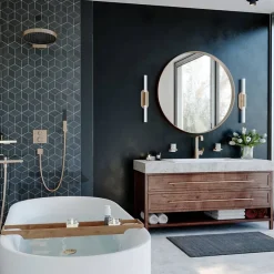 Robinet De Douche|Hansgrohe Façade pour mitigeur thermostatique encastré Ecostat Square avec robinet d'arrêt et inverseur noir mat