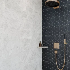 Robinet De Douche|Hansgrohe Façade pour mitigeur thermostatique encastré Ecostat Square avec robinet d'arrêt et inverseur noir mat