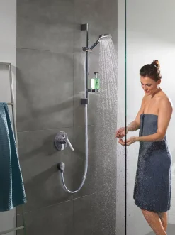 Colonne De Douche Sans Robinetterie|Hansgrohe Logis Pack Mitigeur monocommande + Set de douche Crometta Vario avec porte-savon (71600000-Crometta2)