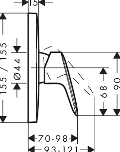 Hansgrohe Logis Set de finition pour mitigeur douche encastré (71605000)