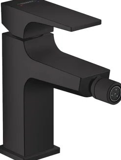 Robinet De Bidet|Hansgrohe Metropol Mitigeur bidet poignée manette, bonde Push-Open, Noir mat (32520670)