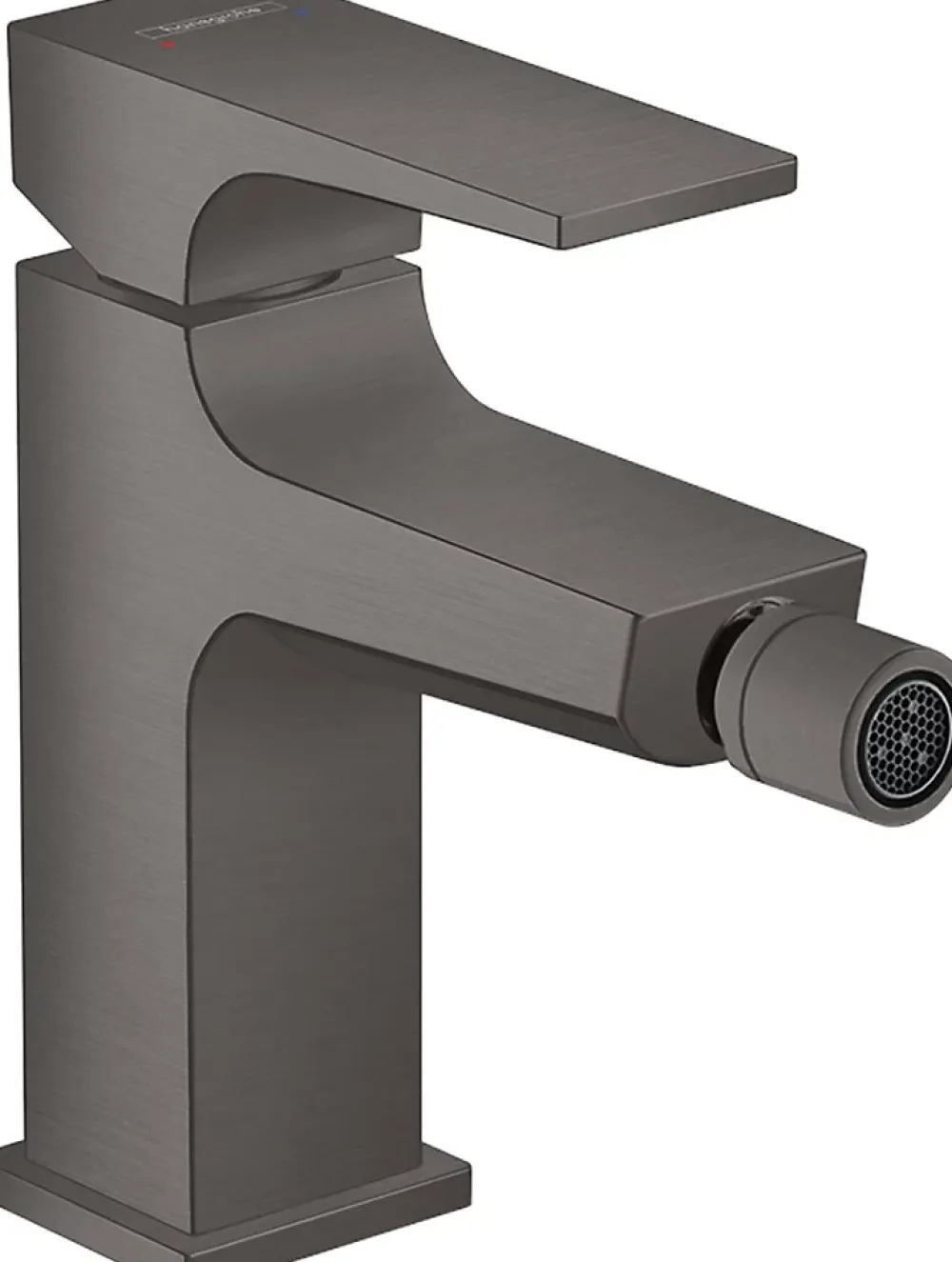 Hansgrohe Metropol Mitigeur bidet poignée manette, bonde Push-Open, Noir Chromé brossé (32520340)