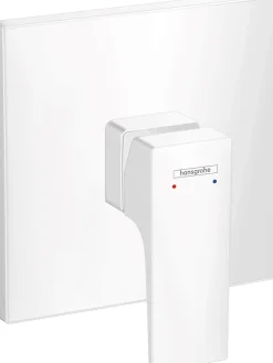 Hansgrohe Metropol Set de finition pour mitigeur douche encastré, poignée manette, Blanc mat (32565700)