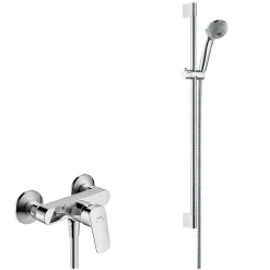 Hansgrohe Set de Douche Crometta 85 Multi / Unica' Crometta 0,65 m + Mitigeur Monocommande de Douche(71600000-Crometta4)