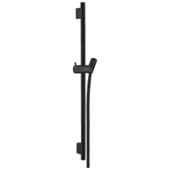 Colonne De Douche Sans Robinetterie|Hansgrohe Set de douche Mitigeur Ecostat Comfort + Barre Unica 65 cm + Douchette 3 jets Raindance 120 Select E, Noir mat