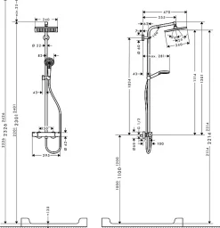 Colonne De Douche Thermostatique|Hansgrohe Showerpipe Crometta E 240 Set de douche 1 jet, Chrome