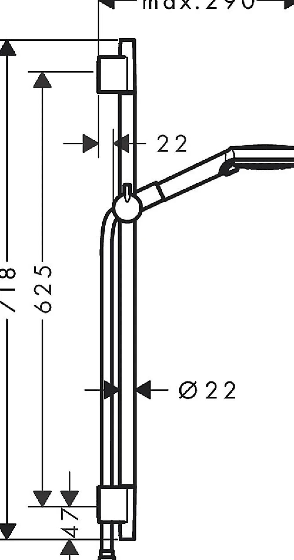 Pommeau De Douche, Flexible Et Barre De Douche|Hansgrohe Vernis Blend Set de douche avec douchette à main 2 jets + Barre Unica 65 cm, Noir mat (26422670)