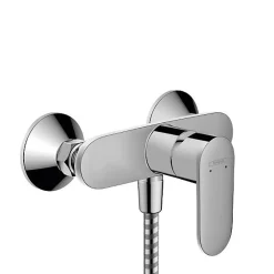Colonne De Douche Sans Robinetterie|Hansgrohe Vernis Blend Set de douche mitigeur + Douchette à main 2 jets + Barre 65cm, Chrome (71640000-Vernis)