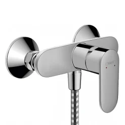 Hansgrohe Vernis Blend Set de douche mitigeur + Douchette à main 2 jets + Barre 65cm, Chrome (71646000-Vernis)