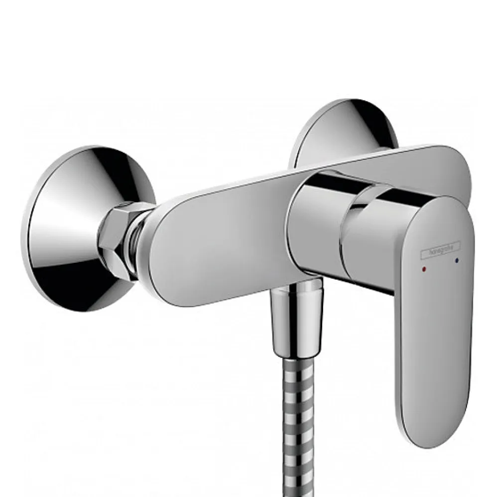 Hansgrohe Vernis Blend Set de douche mitigeur + Douchette à main 2 jets + Barre 65cm, Chrome (71646000-Vernis)