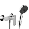 Colonne De Douche Sans Robinetterie|Hansgrohe Vernis Blend Set Mitigeur de douche + Douchette à main XXL 105mm 3 jets + Flexible de douche 125cm, support mural