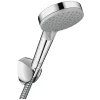 Hansgrohe Vernis Blend Set de douche avec support mural, Douchette 100 Vario 2 jets EcoSmart, Flexible 160cm, Chrome (26278000)
