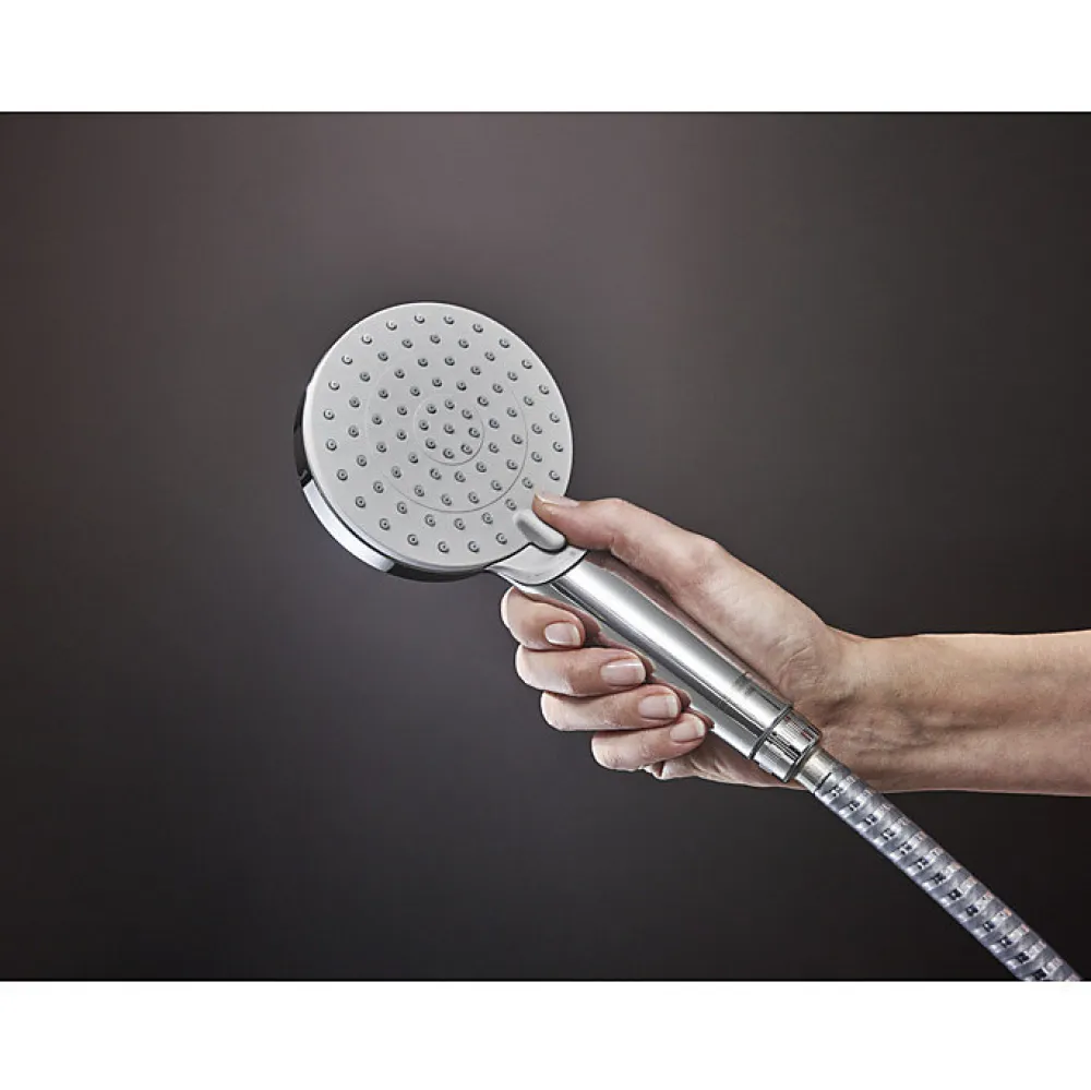 Hansgrohe Vernis Shape Colonne de douche 230 1jet Green 5,7 l/min avec mitigeur thermostatique, Chrome (26319000)