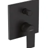 Hansgrohe Vernis Shape Set de finition pour mitigeur bain/douche encastré, Noir mat (71468670)