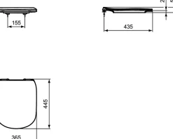 Abattant Wc|Ideal Standard Tesi Abattant WC ultra fin, Blanc (T352801)