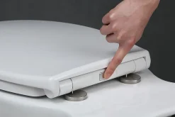 Abattant Wc|Idevit Abattant WC Ultra mince, à fermeture douce Softclose adaptable sur la plupart des cuvettes, blanc (EASYSLIM44)