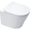Wc Suspendu|Swiss Aqua Technologies Infinitio WC suspendu sans bride fixations invisibles, Abattant frein de chute, Blanc mat SATINF010RREXPWM