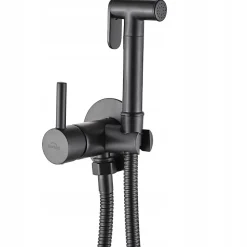 Invena Robinet Bidet Douchette Noir Mural Monocommande