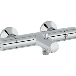 Robinet De Baignoire|Jacob Delafon mitigeur thermostatique bain douche mural Simone Chrome
