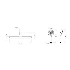 Jacob Delafon Robinet de douche avec mitigeur encastrable mécanique Modulo rond