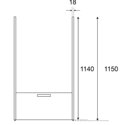 Meuble Buanderie|Cuisibane Jambage pour meuble lave-linge
