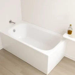 Baignoire Droite|Jika (Groupe Roca) Riga 130 x 70 cm Baignoire gain de place 150 L en acier émaillé, sans pieds, blanc (H2340300000001)