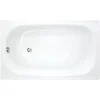 Jika (Groupe Roca) Riga 120 x 70 cm Baignoire gain de place 140 L en acier émaillé, sans pieds, blanc (H2340200000001)