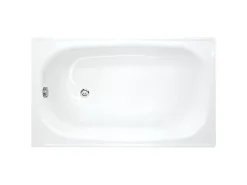 Jika (Groupe Roca) Riga 120 x 70 cm Baignoire gain de place 140 L en acier émaillé, sans pieds, blanc (H2340200000001)