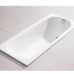 Jika (Groupe Roca) Riga 120 x 70 cm Baignoire gain de place 140 L en acier émaillé, sans pieds, blanc (H2340200000001)